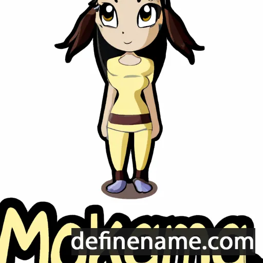 cartoon of the name Manoka