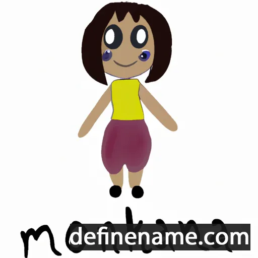 cartoon of the name Manoka