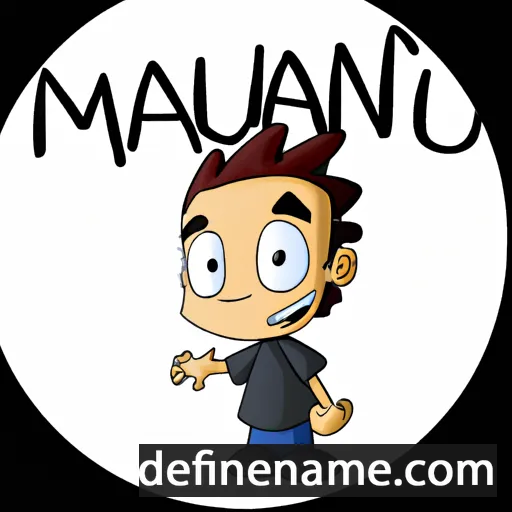 cartoon of the name Manu