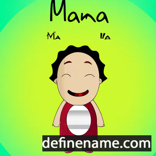 cartoon of the name Manua