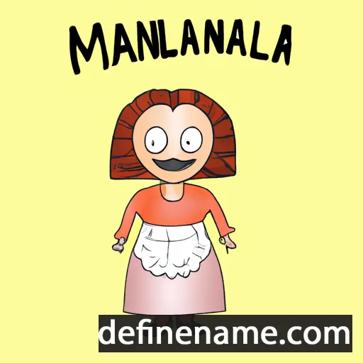 cartoon of the name Manuela