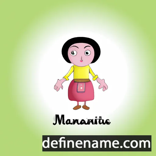 cartoon of the name Manumina