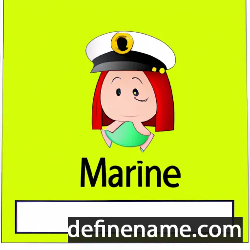 cartoon of the name Marine