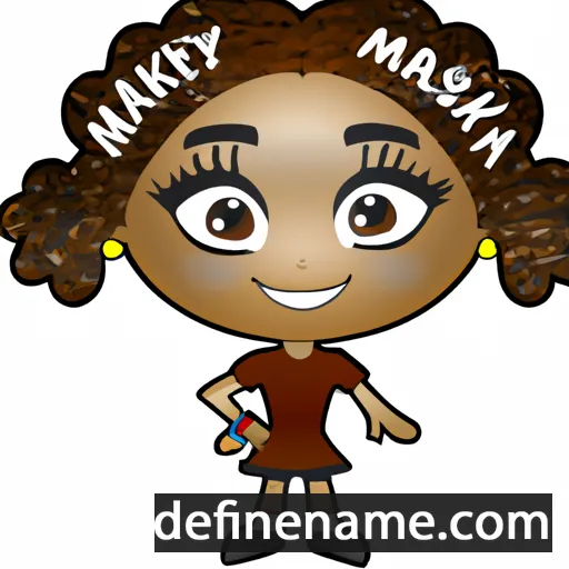 cartoon of the name Markeysha