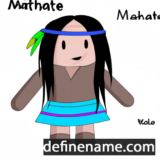 cartoon of the name Ma'táá'ȯhnéé'ėstse