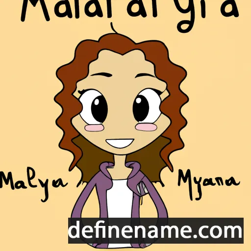 cartoon of the name Marlayna