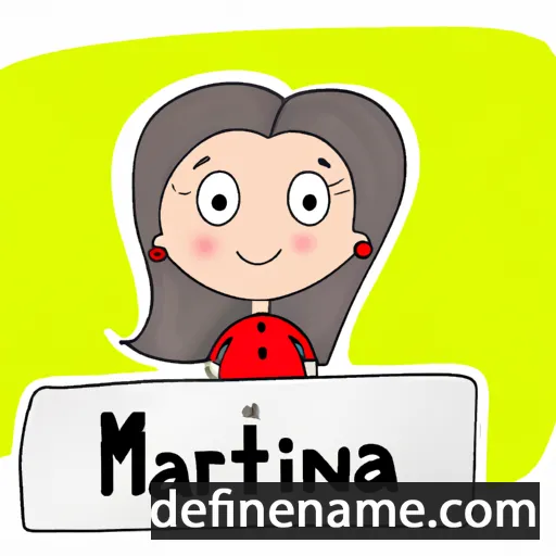 cartoon of the name Martína