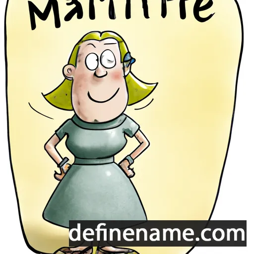 cartoon of the name Martine