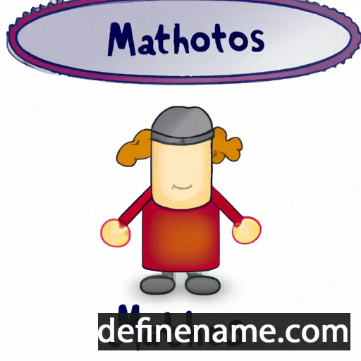 cartoon of the name Mathaios