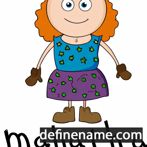 cartoon of the name Mathia