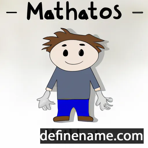 cartoon of the name Mathios