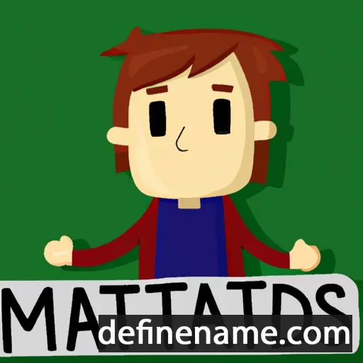 cartoon of the name Matiàs