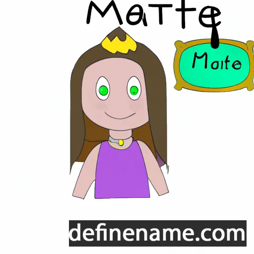 cartoon of the name Mattéa