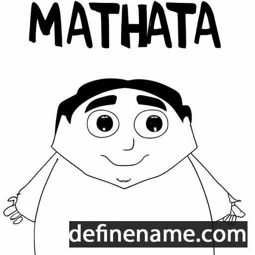 cartoon of the name Mattha