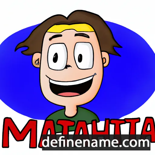 cartoon of the name Matthia