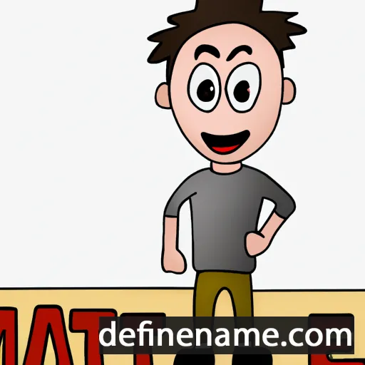 cartoon of the name Mattye