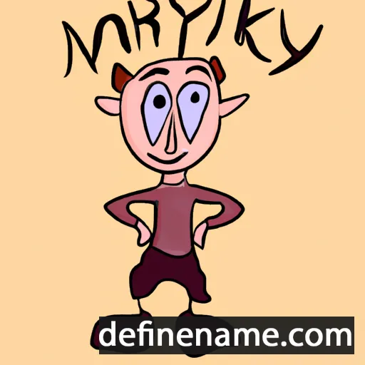 cartoon of the name Mavriky