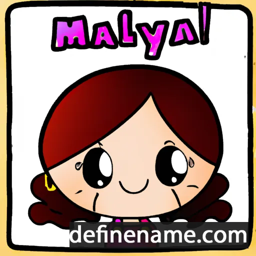 cartoon of the name Mayla