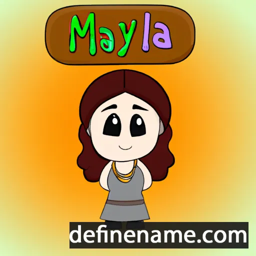 cartoon of the name Maylia