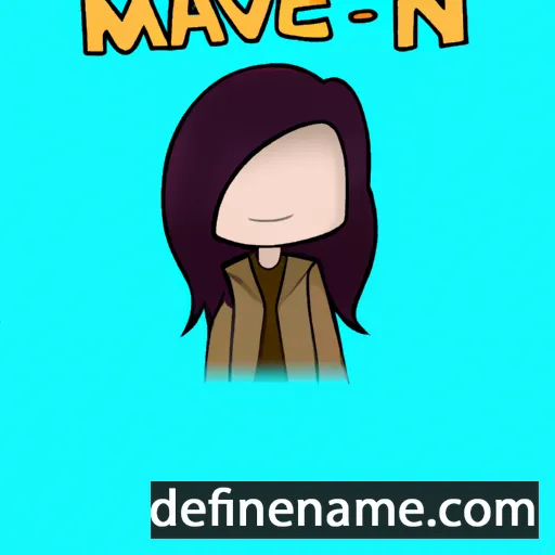 cartoon of the name Mayven