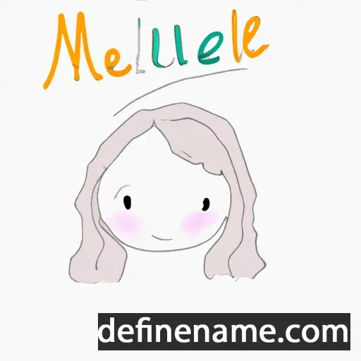 cartoon of the name Mélaine