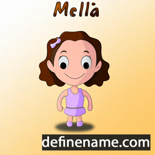 cartoon of the name Mélia