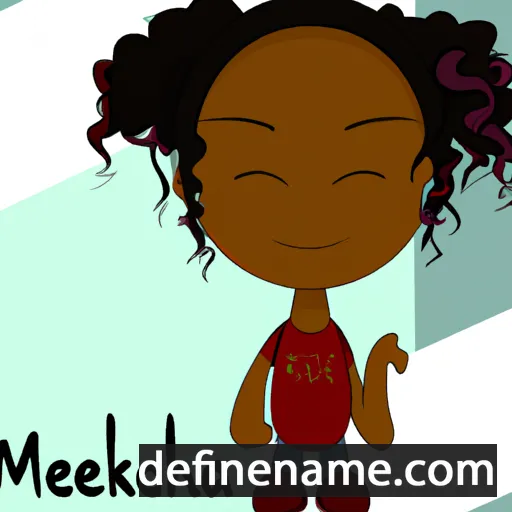 cartoon of the name Mekiah