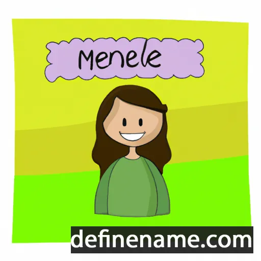 cartoon of the name Melaine