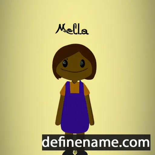 cartoon of the name Melanea