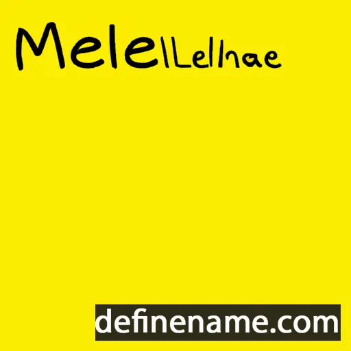 cartoon of the name Melanee