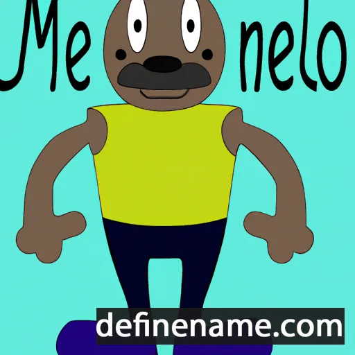 cartoon of the name Melaneo