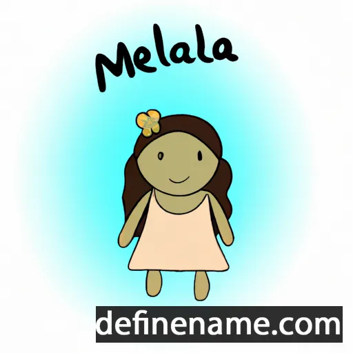 cartoon of the name Melanya