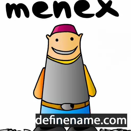 cartoon of the name Menax