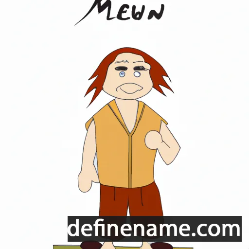 cartoon of the name Menowin