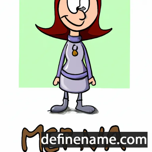 cartoon of the name Menrva