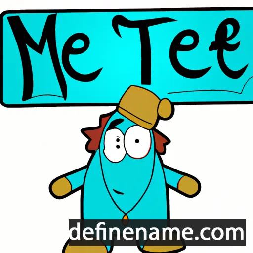 cartoon of the name Metee