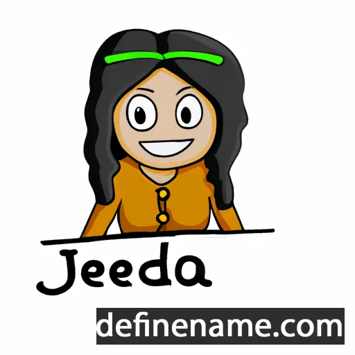 cartoon of the name Jedidah