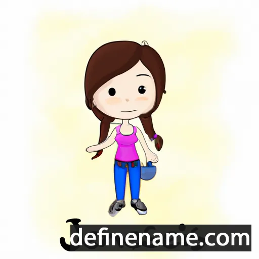 cartoon of the name Jenessa