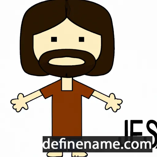 cartoon of the name Jesus