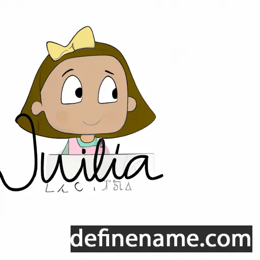 cartoon of the name Júlia