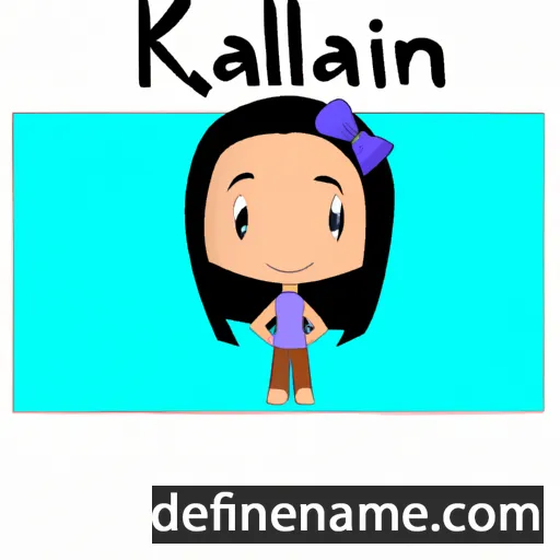 cartoon of the name Kailani