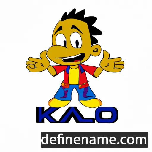 cartoon of the name Kaleo