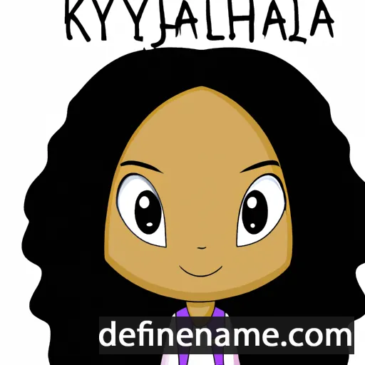 cartoon of the name Kaliyah