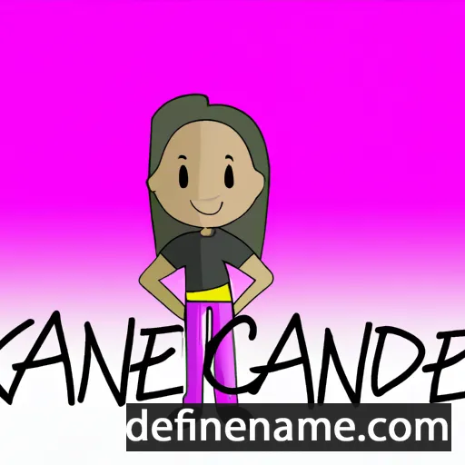 cartoon of the name Kandace