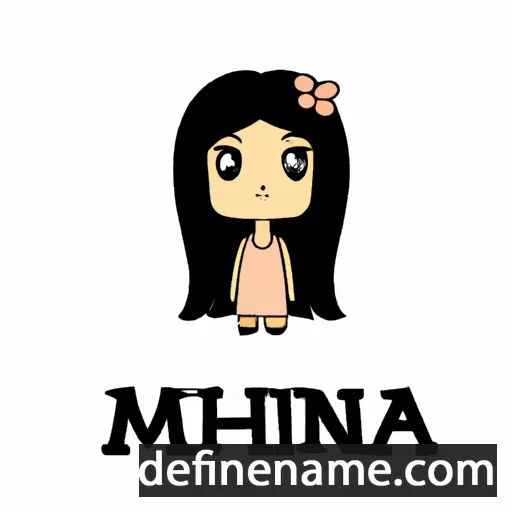 cartoon of the name Mihana