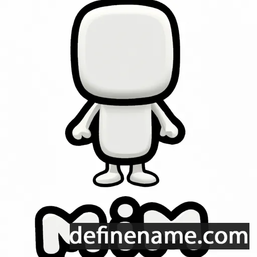 cartoon of the name Mii