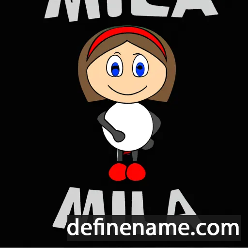 cartoon of the name Milcia