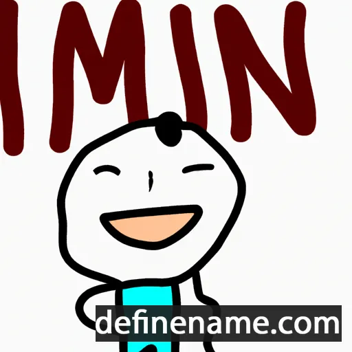 cartoon of the name Min