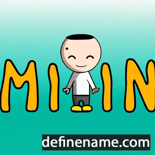 cartoon of the name Min