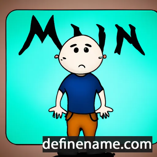 cartoon of the name Min